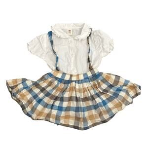 Toffy House Baby Multicolor Plaid Print Dress Size 12-18 Months